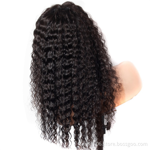 Wholesale 100% Brazilian Human Hair Hd Transparent Swiss Full Lace Wig Curly Cuticle Aligned Lace Front Wig 360 Lace Frontal Wig